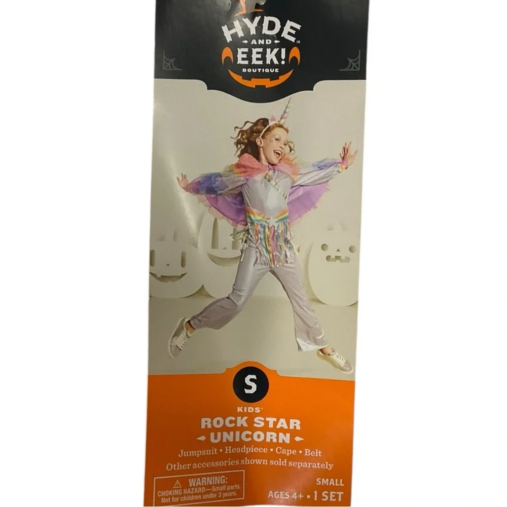 🌈‎ Hyde & Eek! Rock Star Unicorn Kids Costume | Size Small (Ages 4+)
